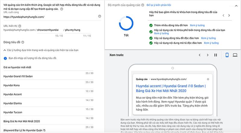 tối ưu adwords