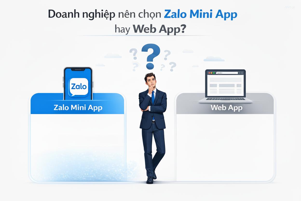 Doanh nghiệp nên chọn Zalo Mini App hay Web App?