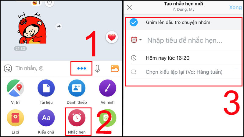 đặt lịch hẹn zalo