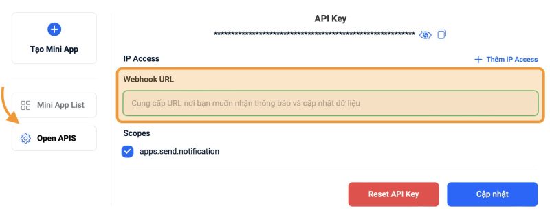 các loại zalo webhook phổ biến