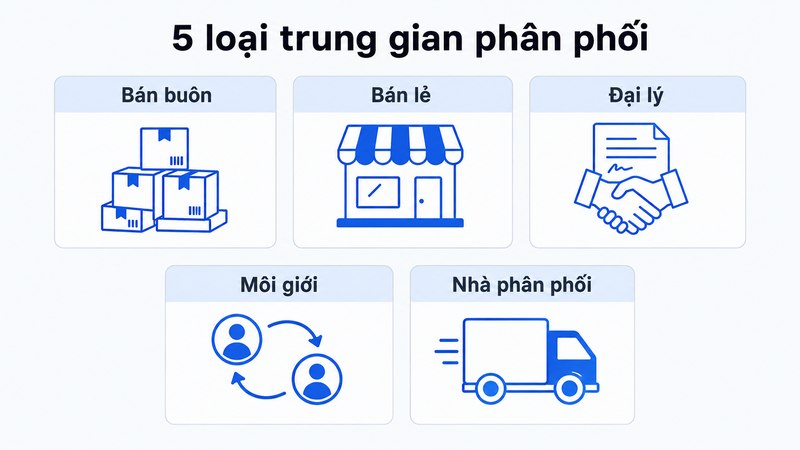 5 loại trung gian phân phối phổ biến