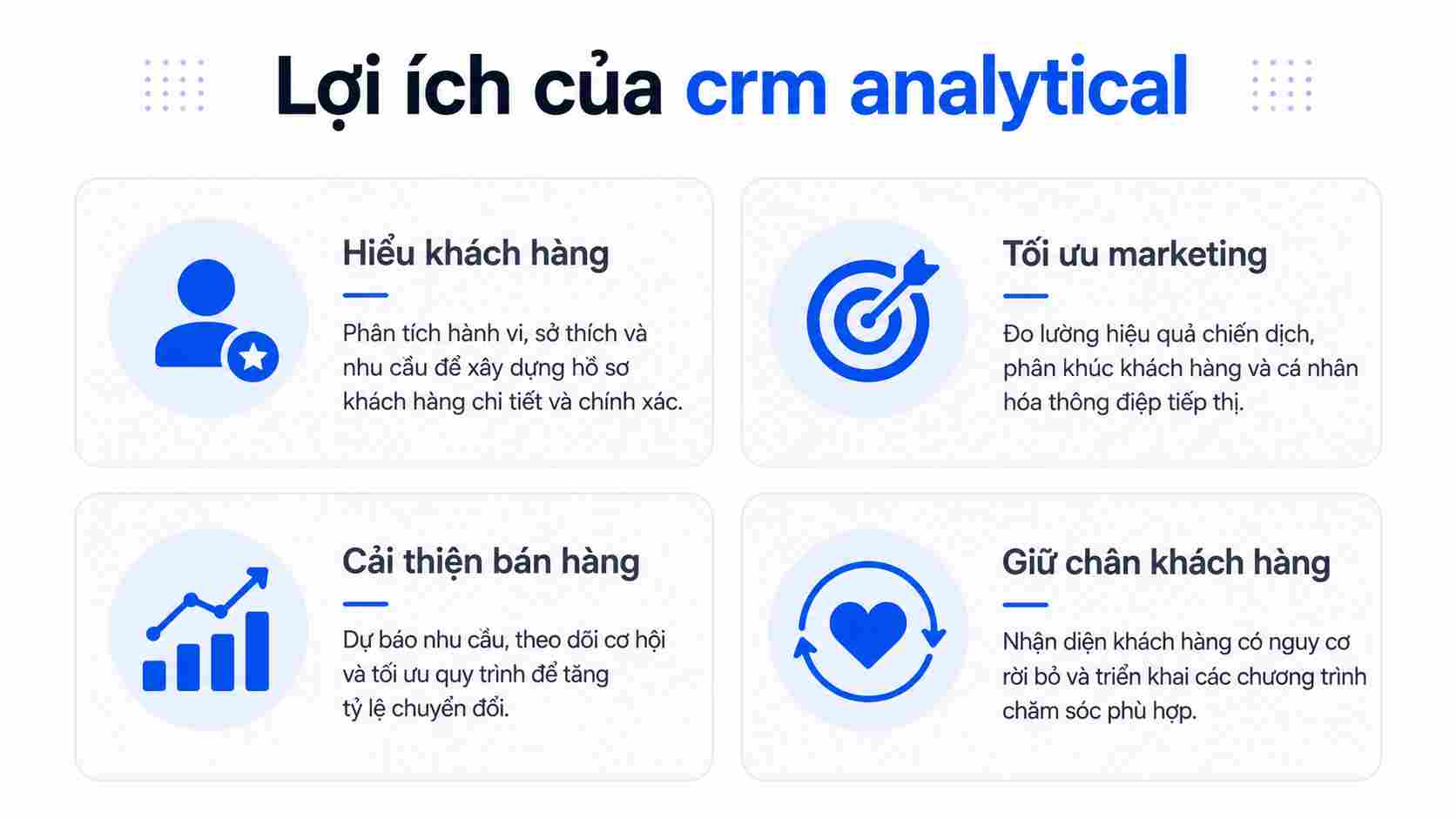 Lợi ích nổi bật của crm analytical