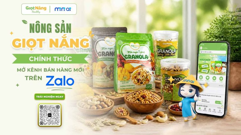 Nông Sản Giọt Nắng mở rộng kênh bán hàng trực tiếp trên Zalo Mini App