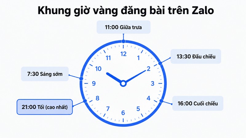 Khung giờ vàng để đăng bài