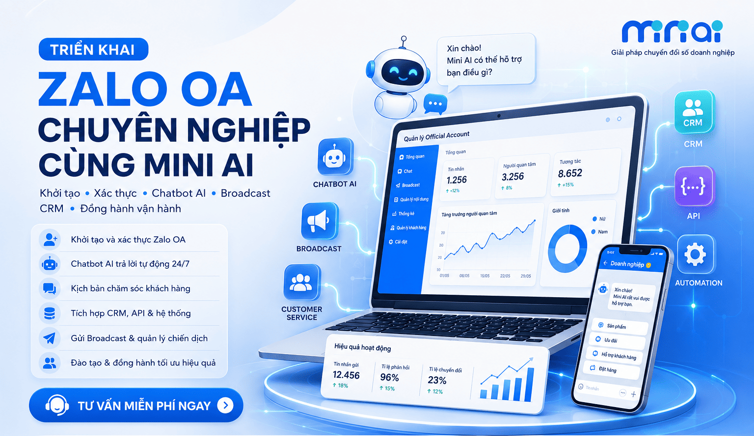 Cách mở Zalo OA