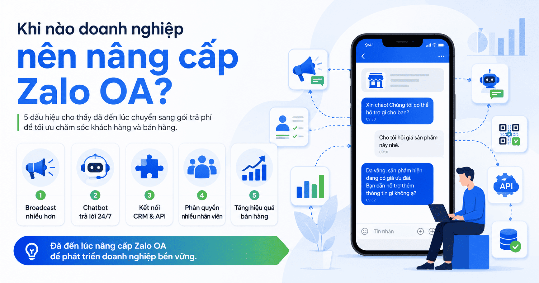 nâng cấp zalo oa 