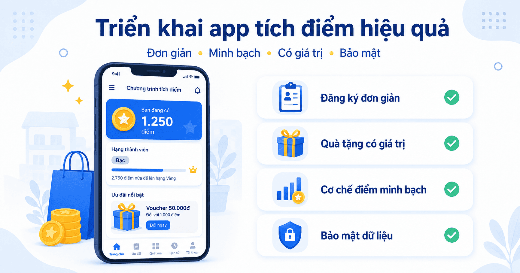Tạo app tích điểm đổi quà