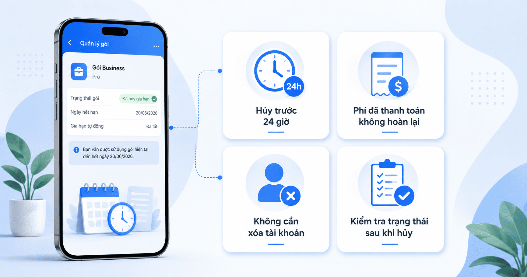 bỏ đăng ký zalo business