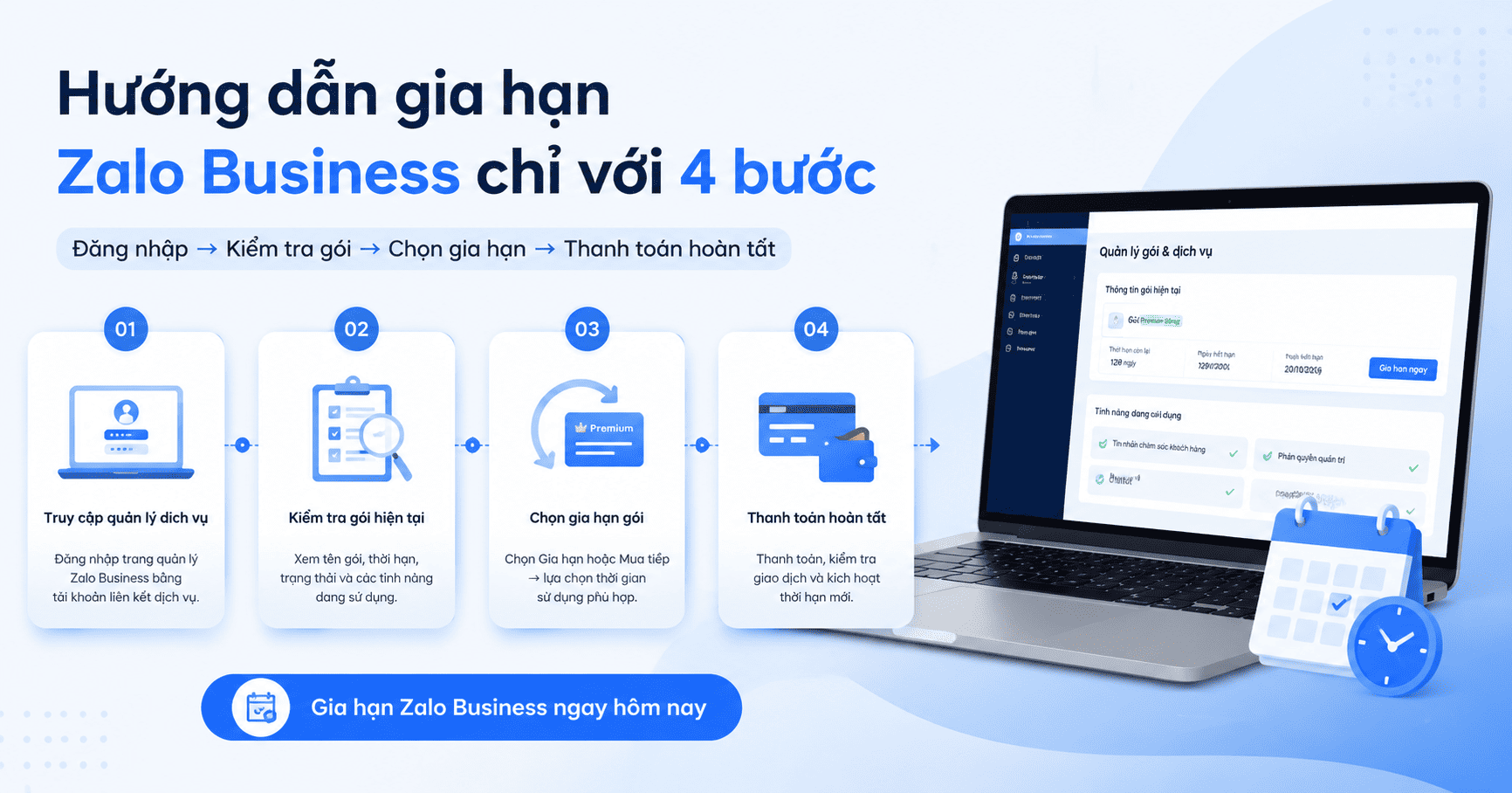 cách gia hạn zalo business