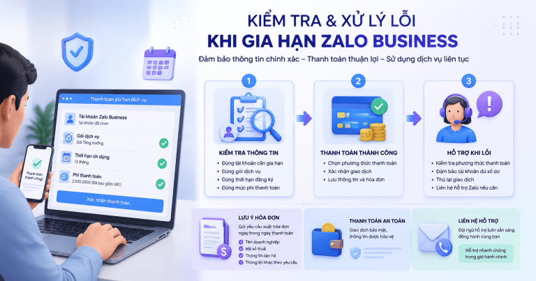 Cách gia hạn Zalo Business nhanh chóng, đơn giản chỉ với 4 bước