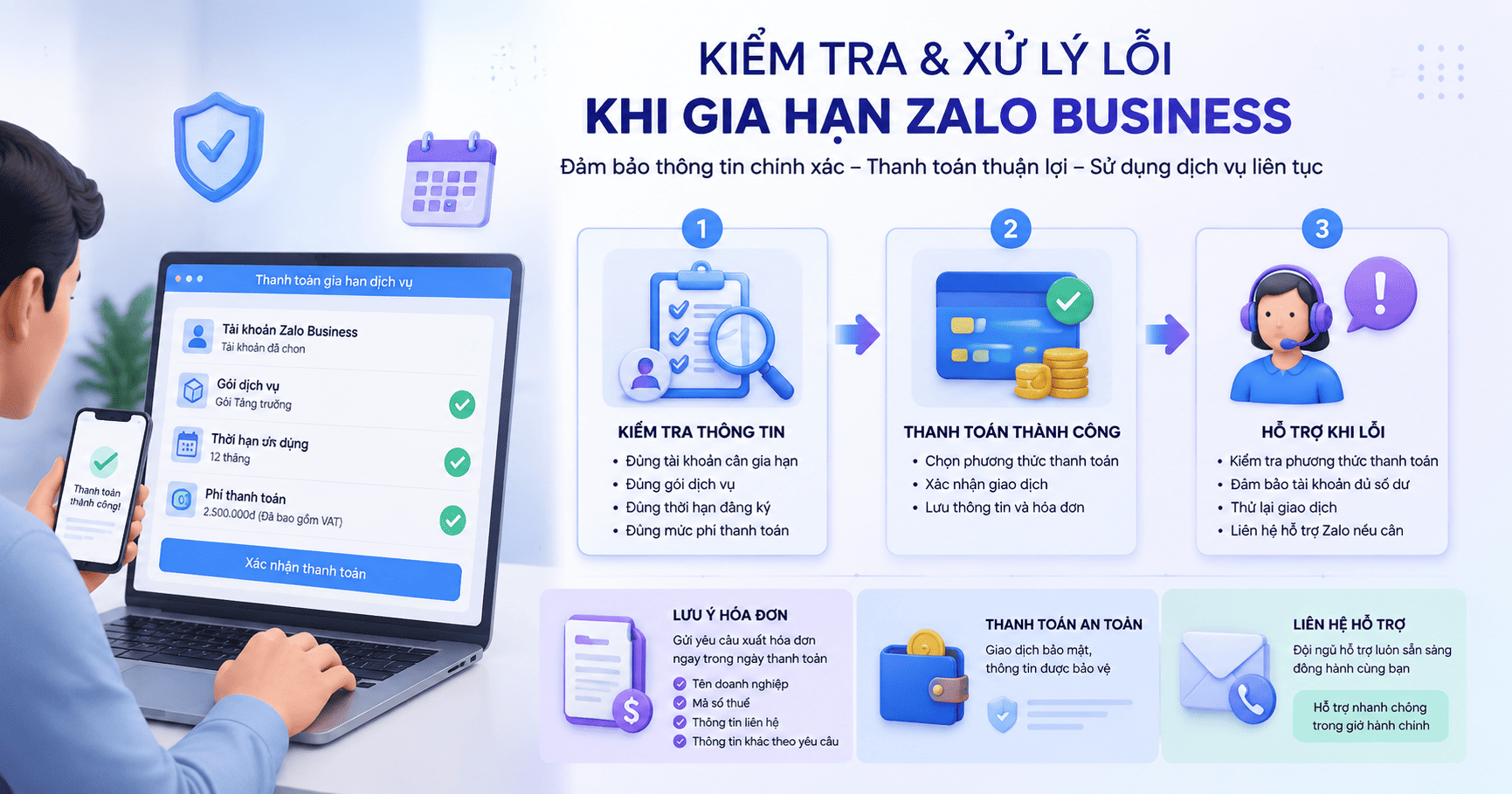 cách gia hạn zalo business