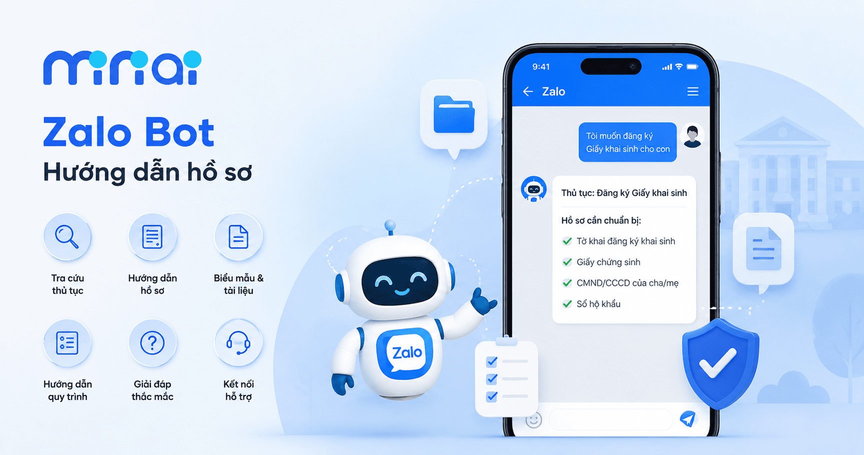 chatbot hướng dẫn hồ sơ