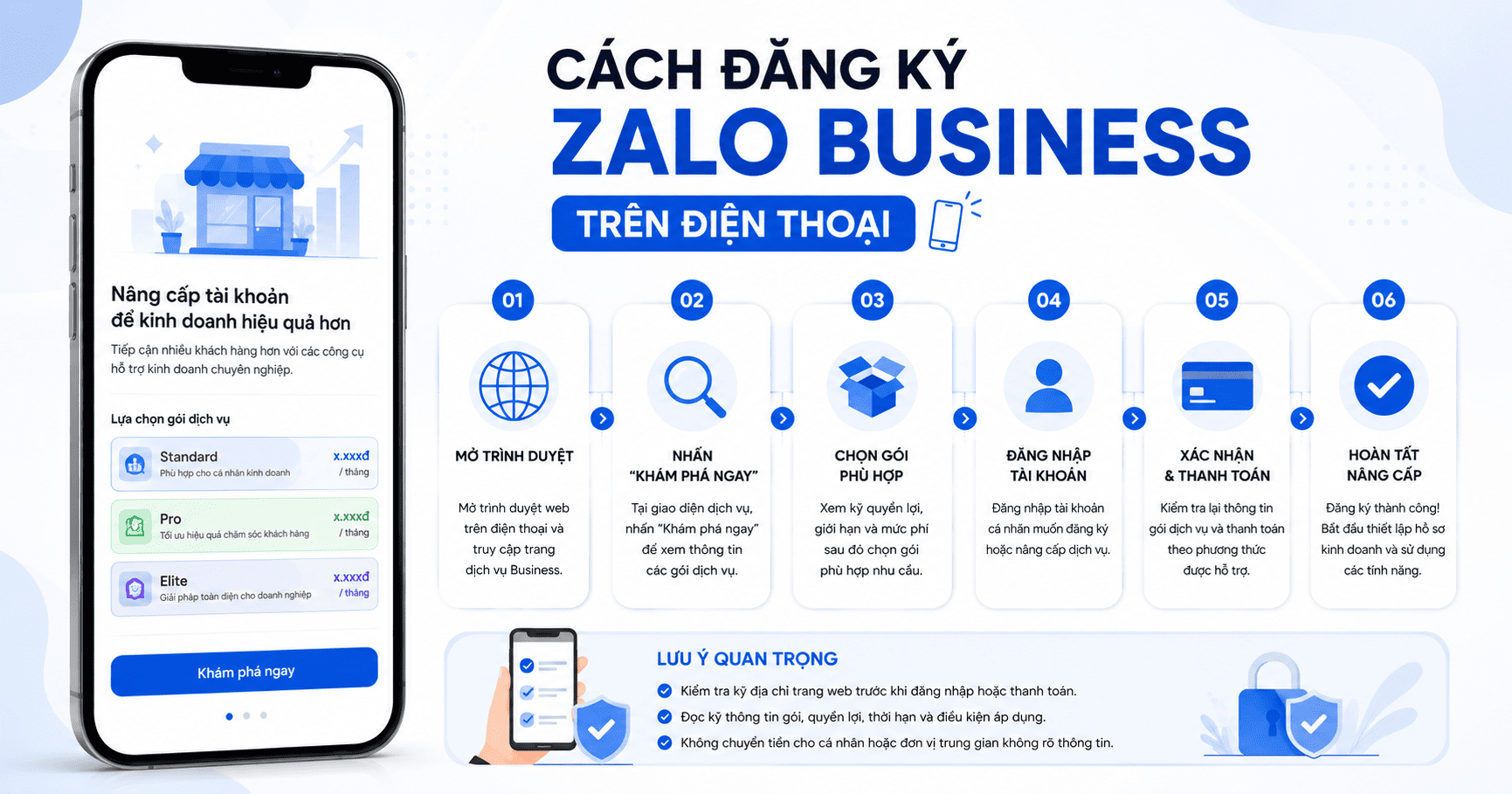 đăng ký zalo business trên điện thoại