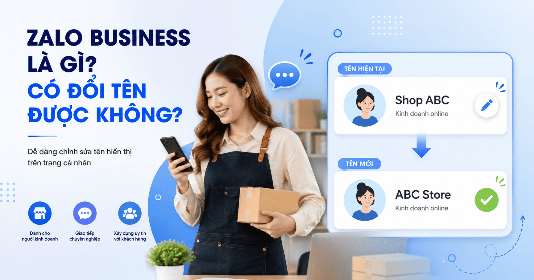 đổi tên zalo business
