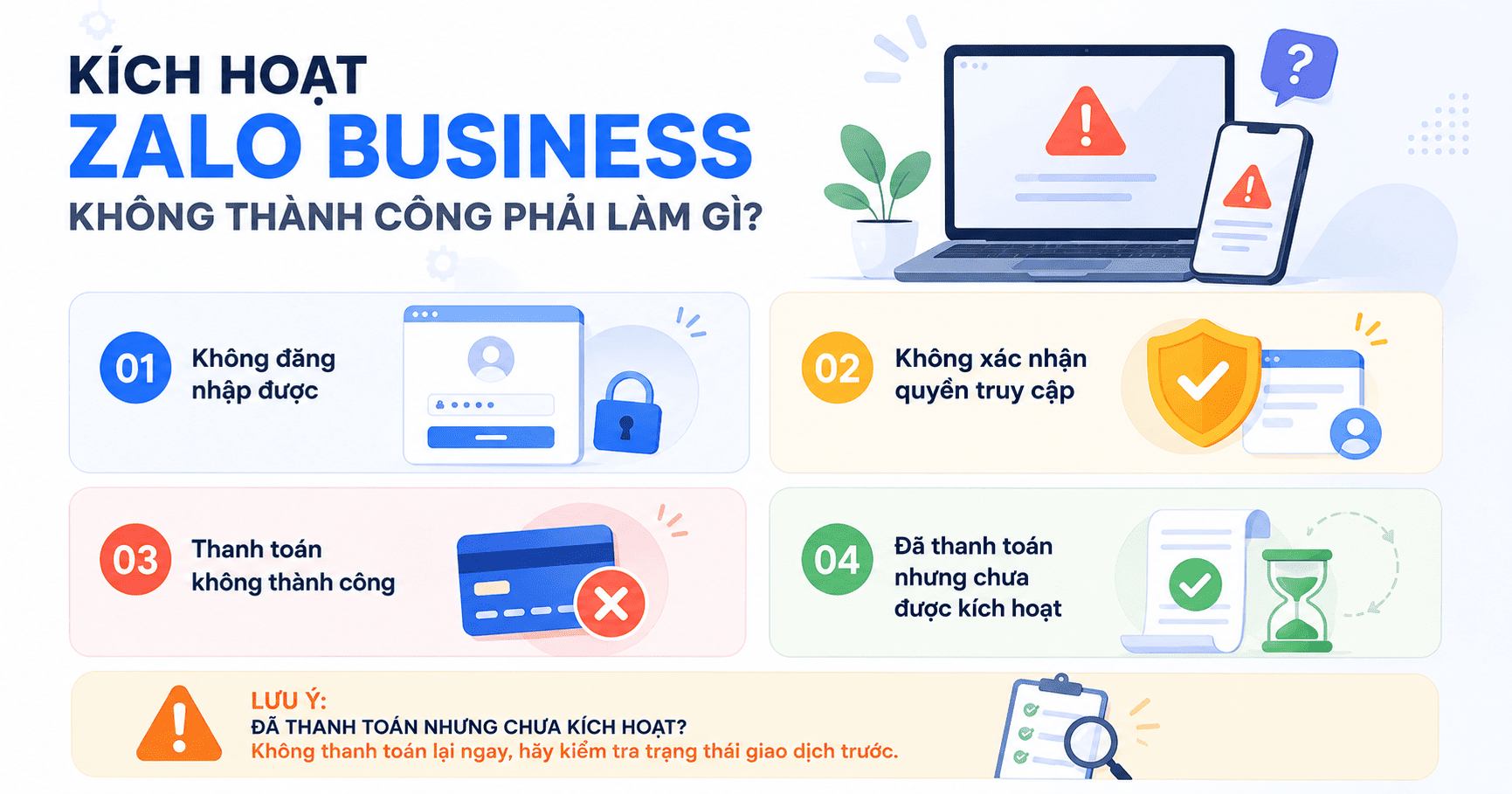 kích hoạt zalo business