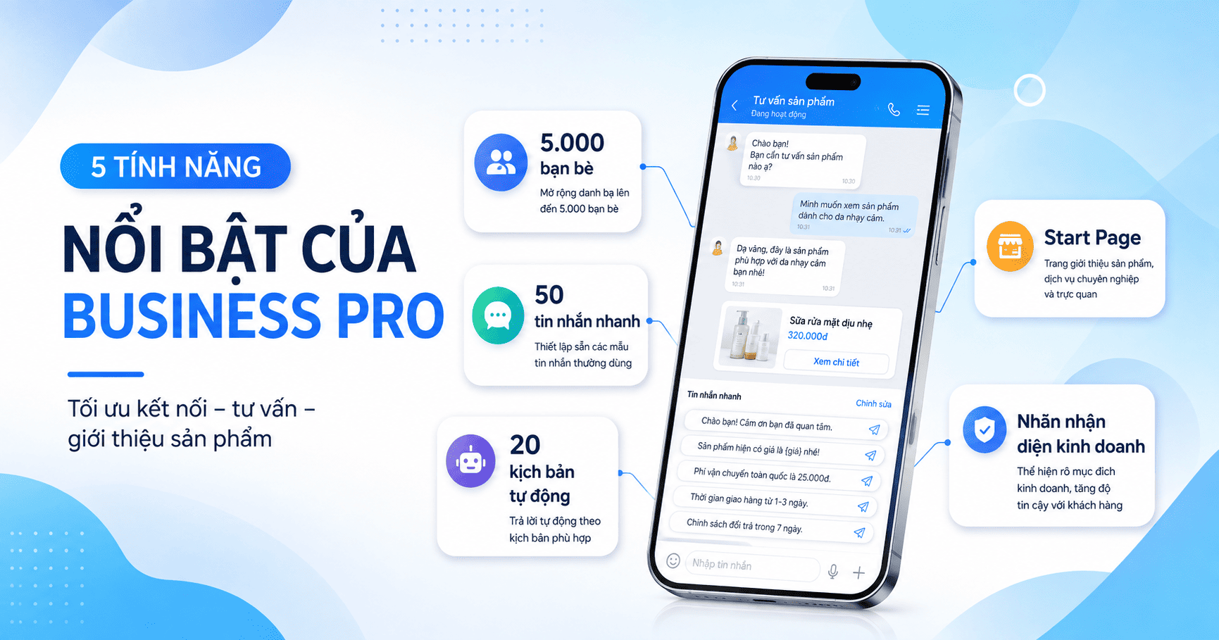 kinh doanh hiệu quả trên zalo cùng business pro