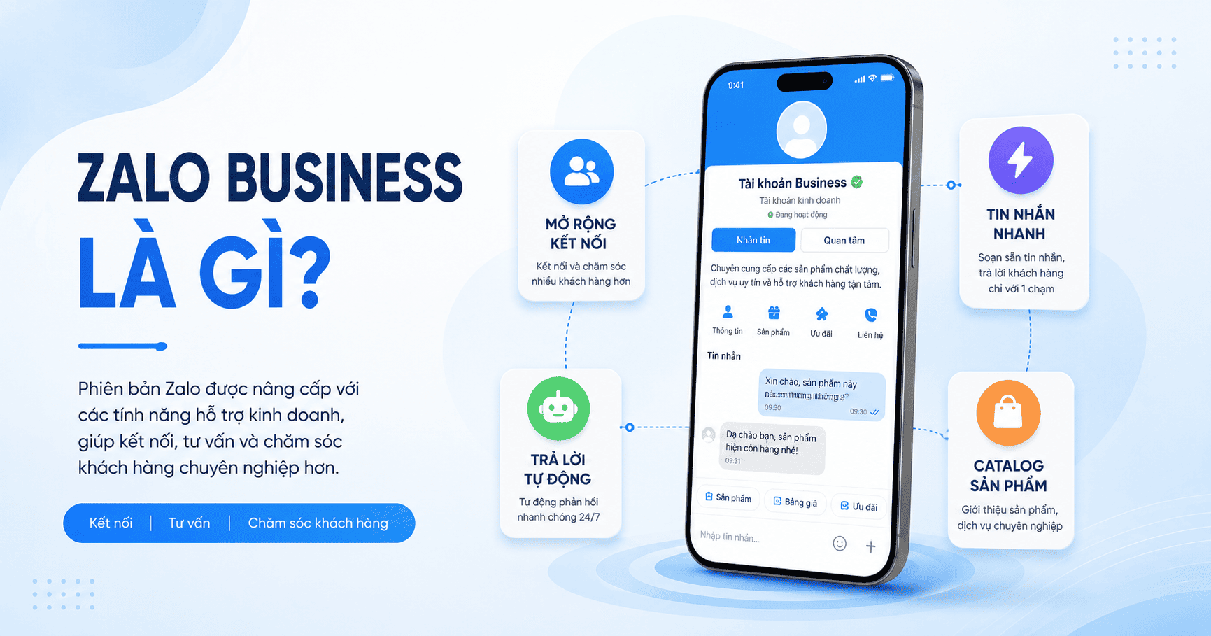 nâng cấp zalo business
