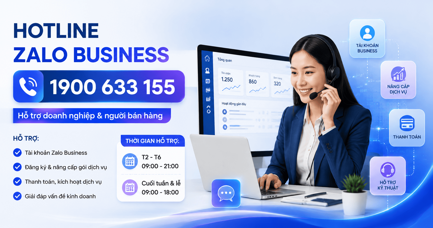 số hotline zalo business 