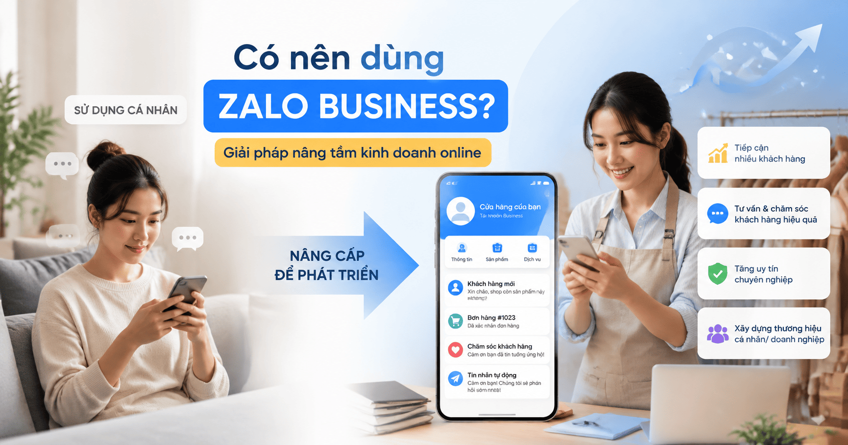tài khoản zalo business có lợi gì 