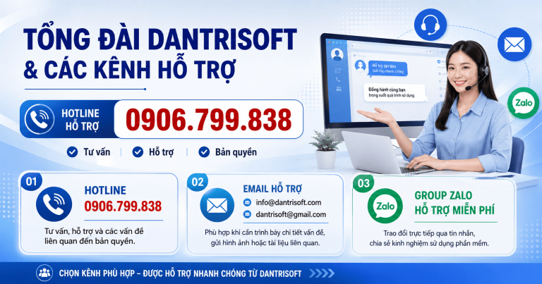 Tổng đài DanTriSoft là số nào? Hotline và cách liên hệ hỗ trợ