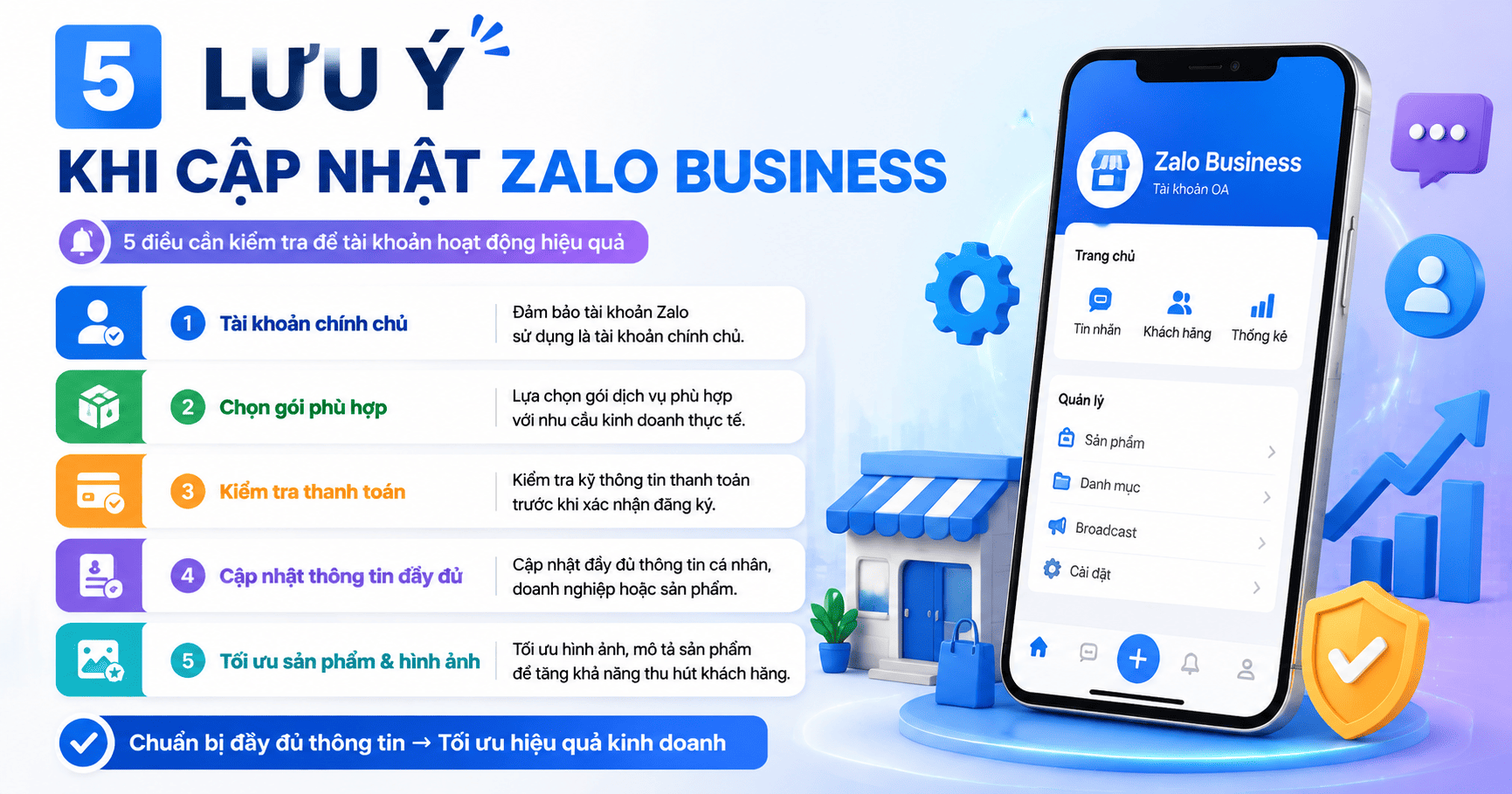 update zalo business