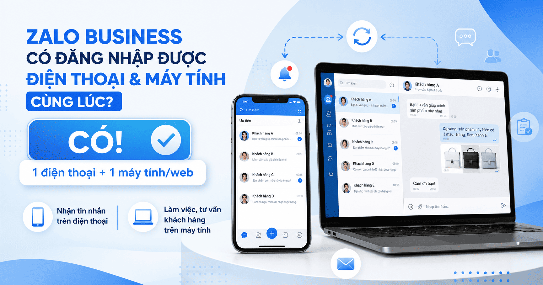 zalo business đăng nhập được bao nhiêu thiết bị