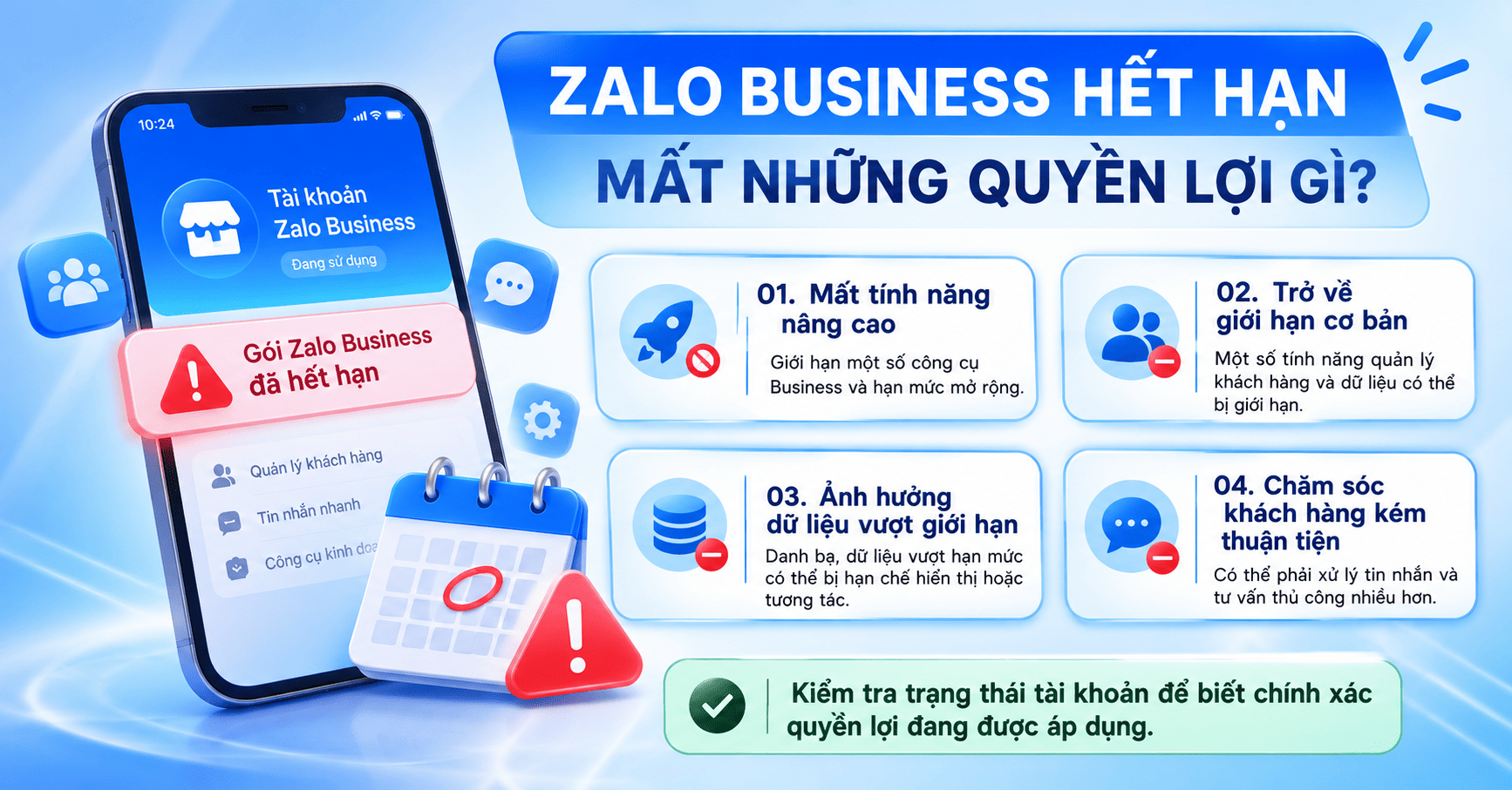 zalo business hết hạn