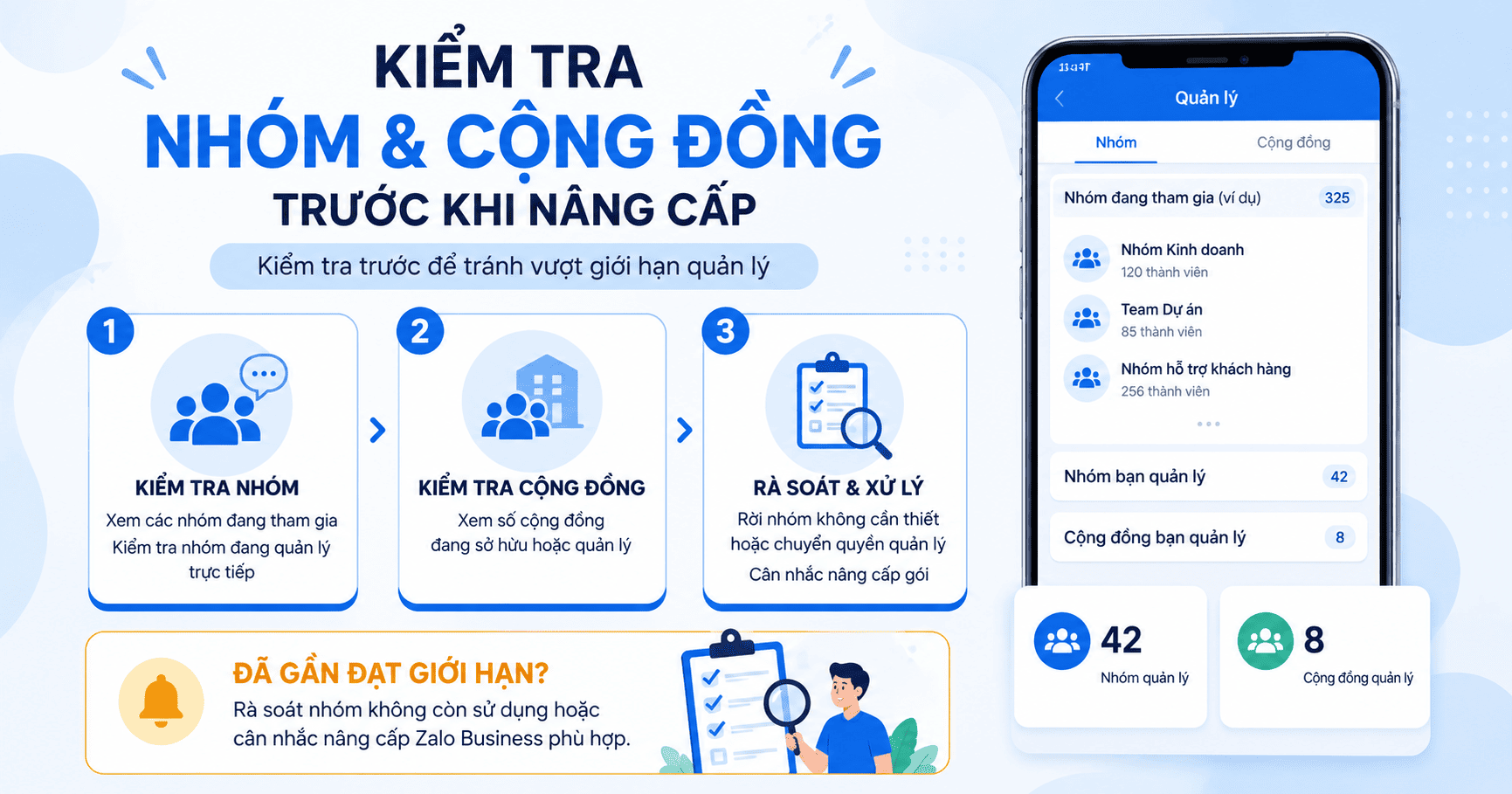 zalo business tạo được bao nhiêu nhóm