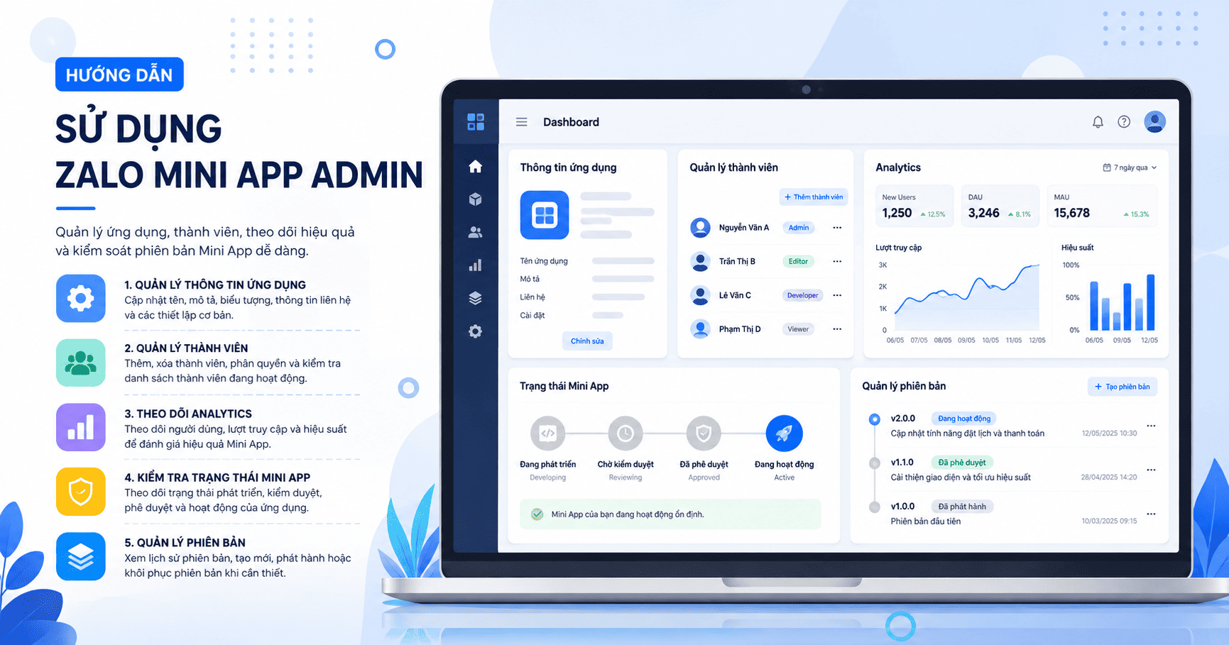 zalo mini app admin 