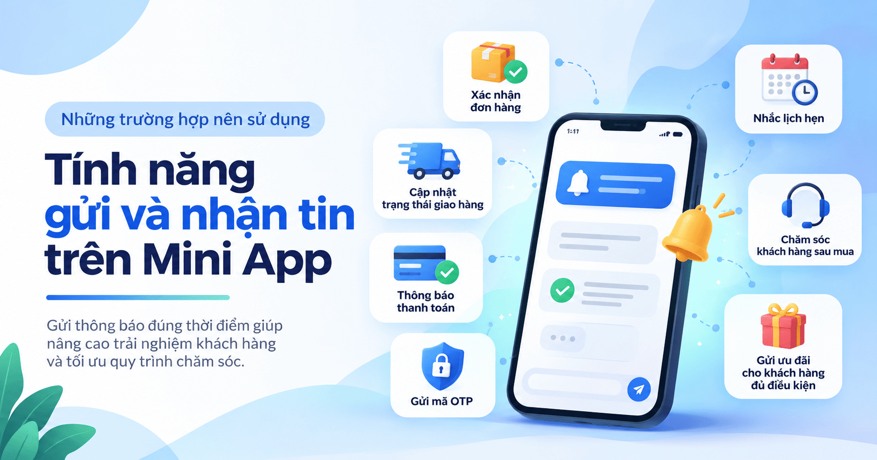 Zalo Mini App gửi và nhận tin nhắn