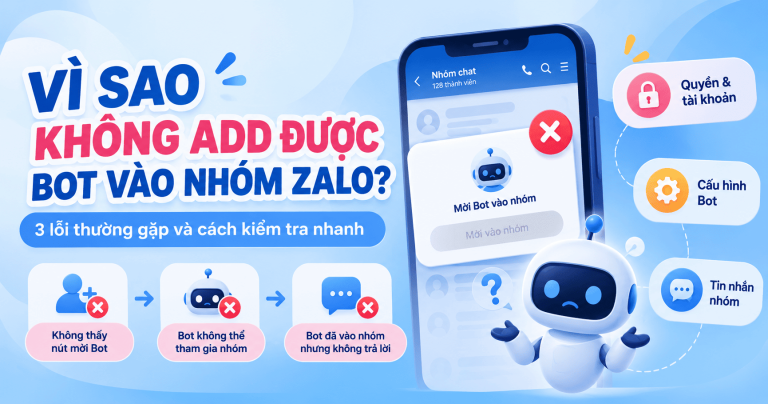 Cách add Bot vào nhóm Zalo nhanh chóng, chi tiết từng bước