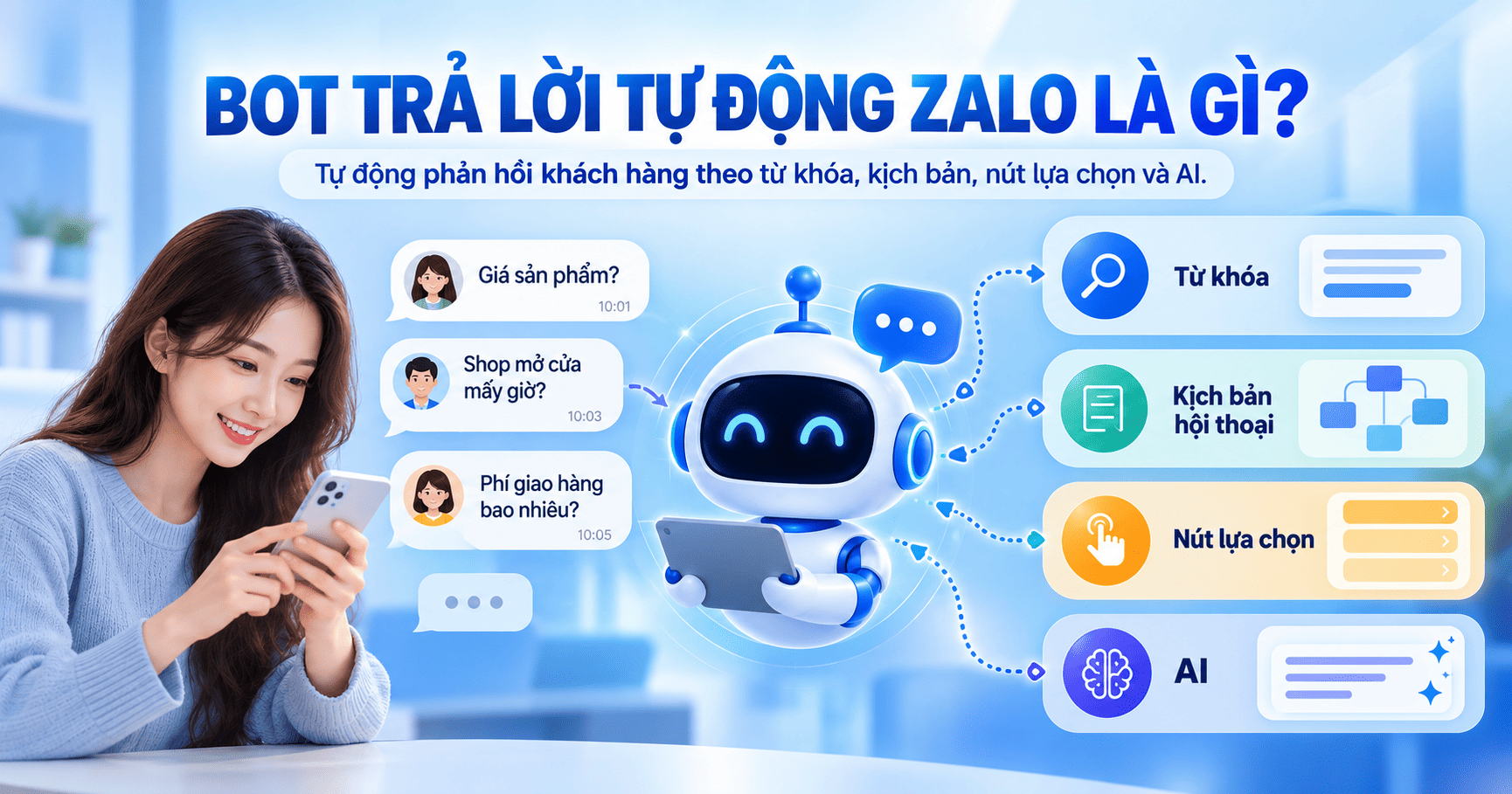 bot trả lời tự động zalo
