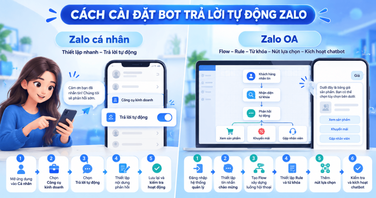 Bot trả lời tự động Zalo: Cách tạo và thiết lập từ A–Z
