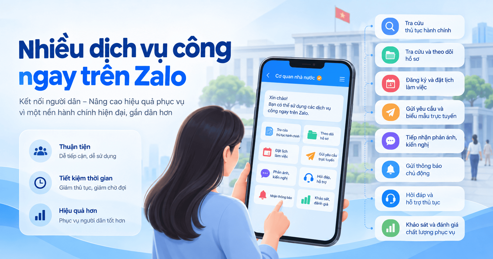 dịch vụ trên Zalo cho cơ quan nhà nước