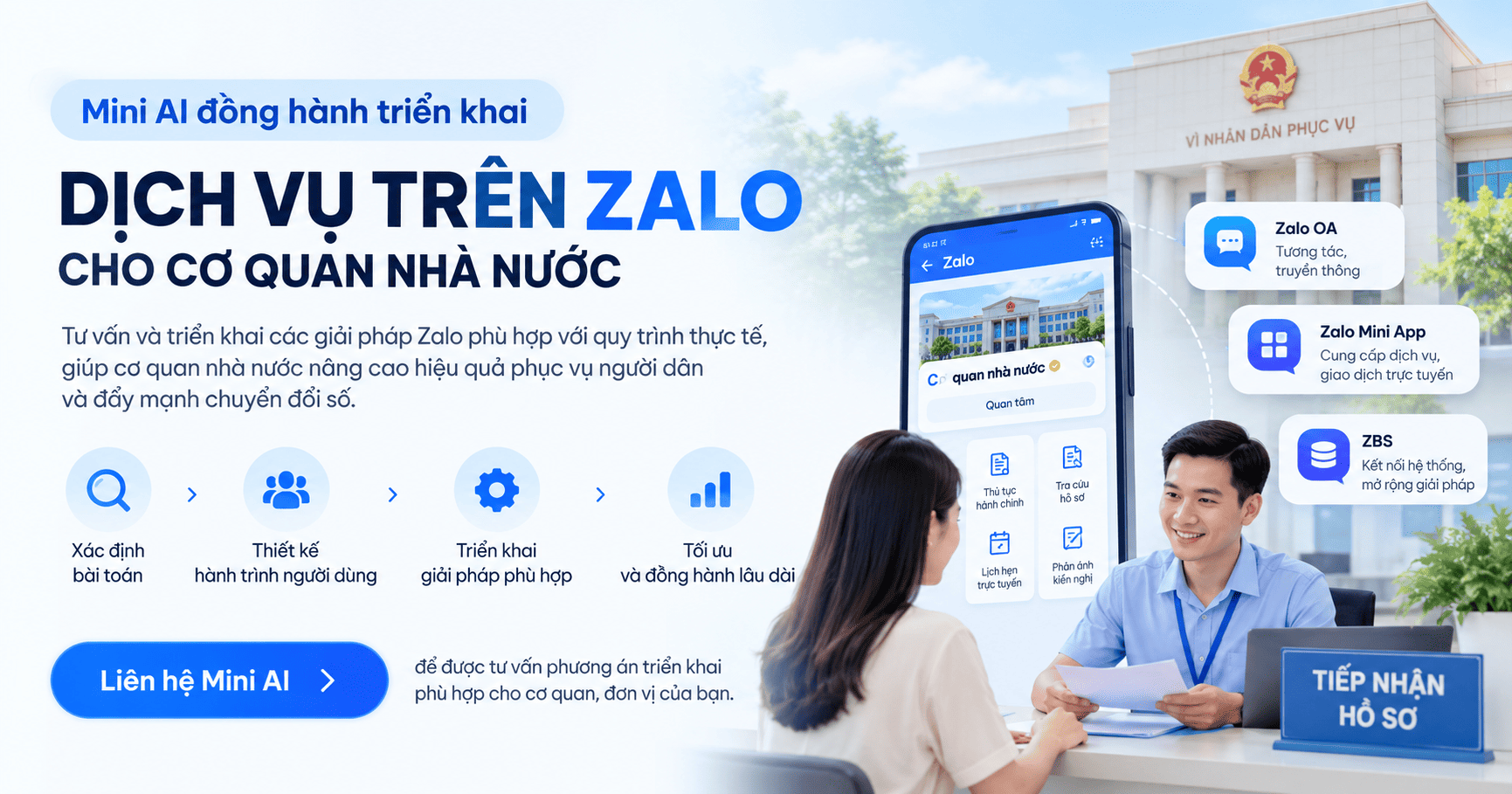 dịch vụ trên Zalo cho cơ quan nhà nước