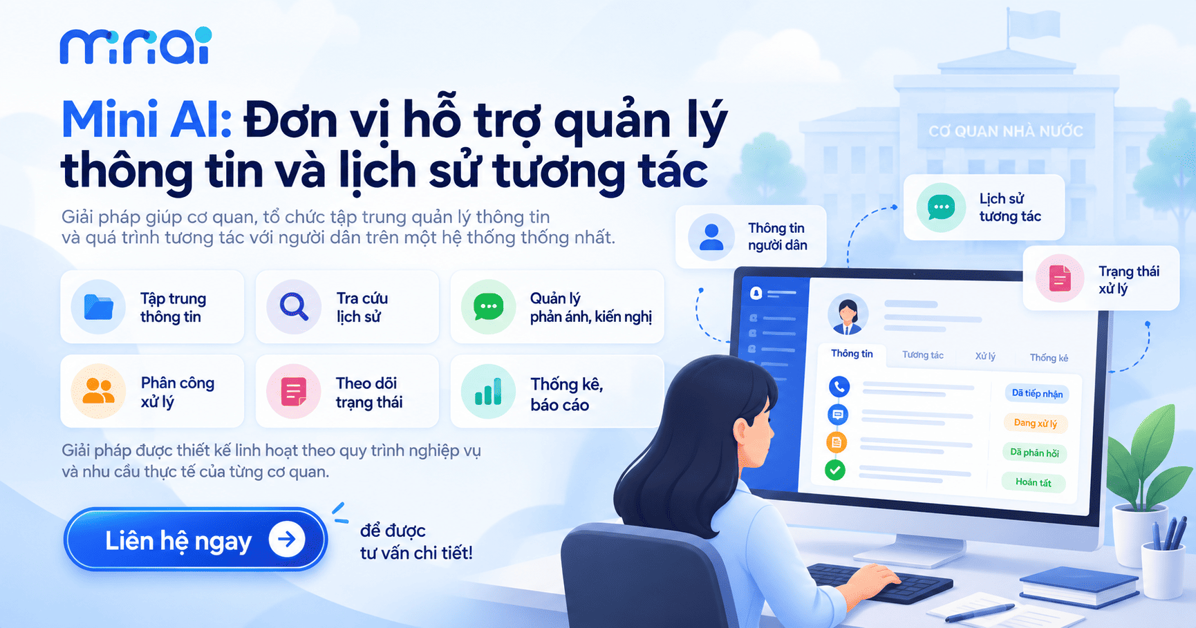 Quản lý thông tin và lịch sử tương tác với người dân