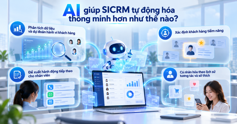 SICRM và tự động hóa: Tự động hóa quy trình CRM bằng AI