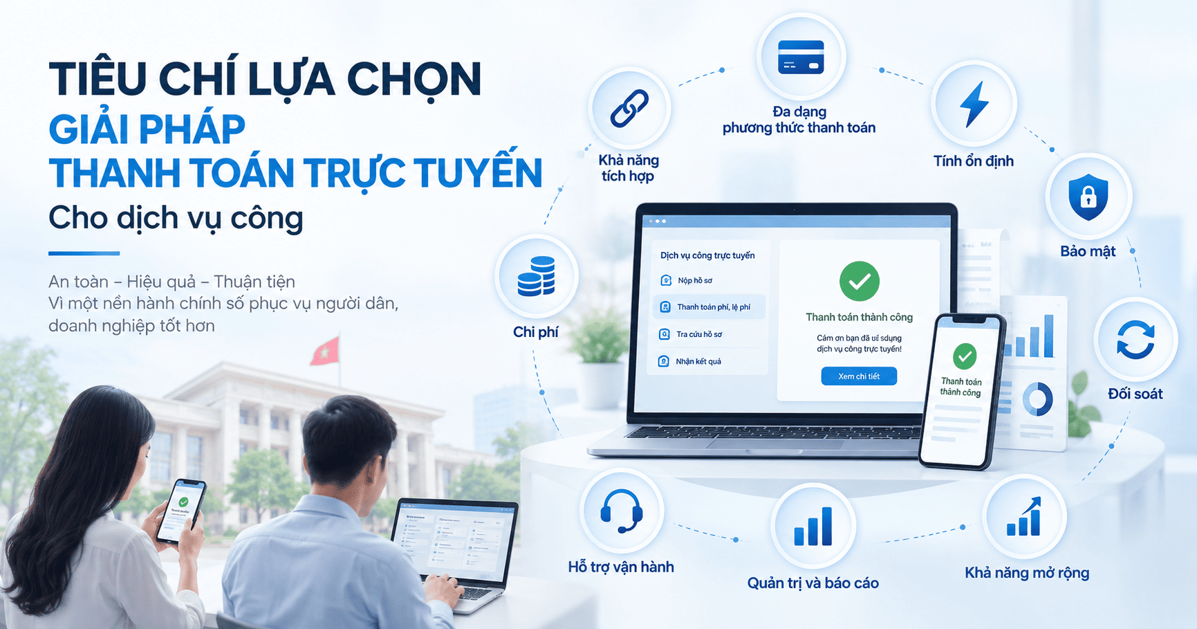 thanh toán trực tuyến cho dịch vụ công