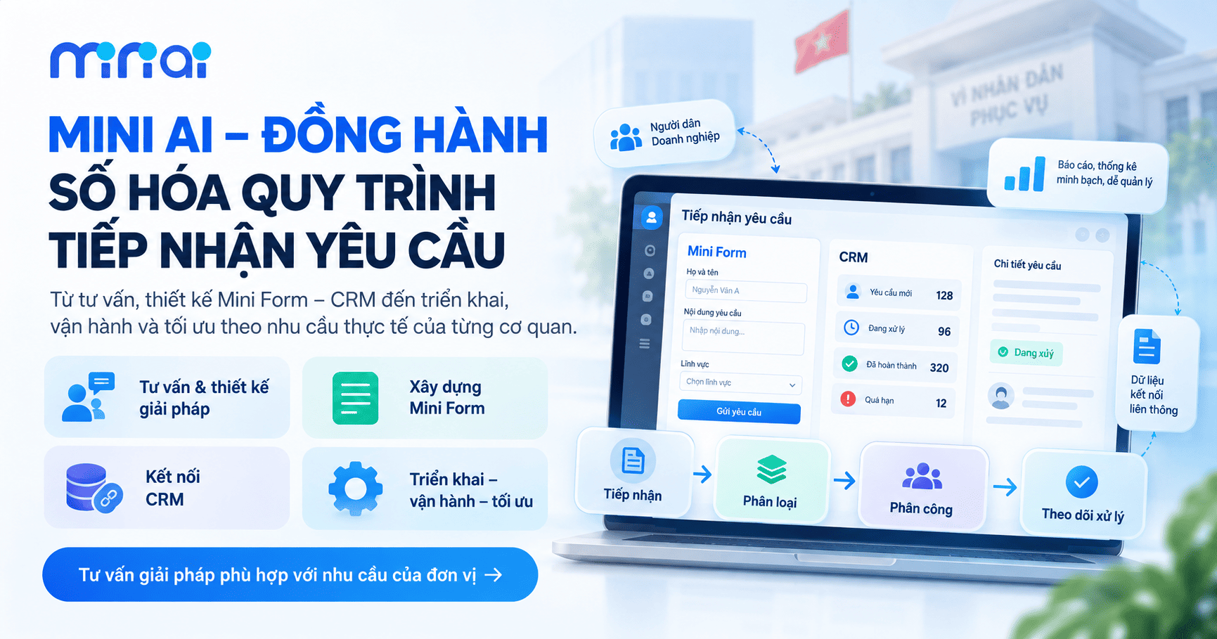 tiếp nhận yêu cầu trực tuyến cho cơ quan nhà nước