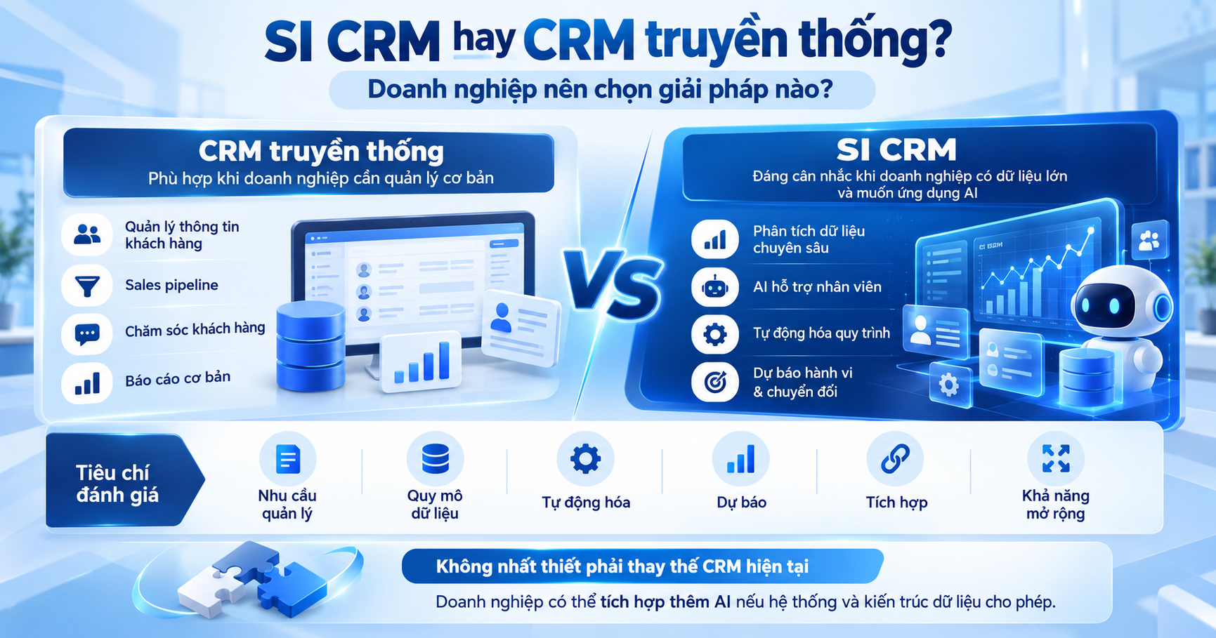 SI CRM và CRM truyền thống